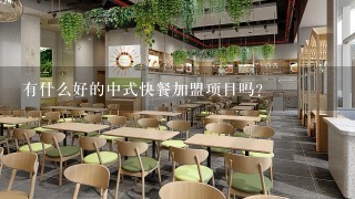 有什么好的中式快餐加盟项目吗?